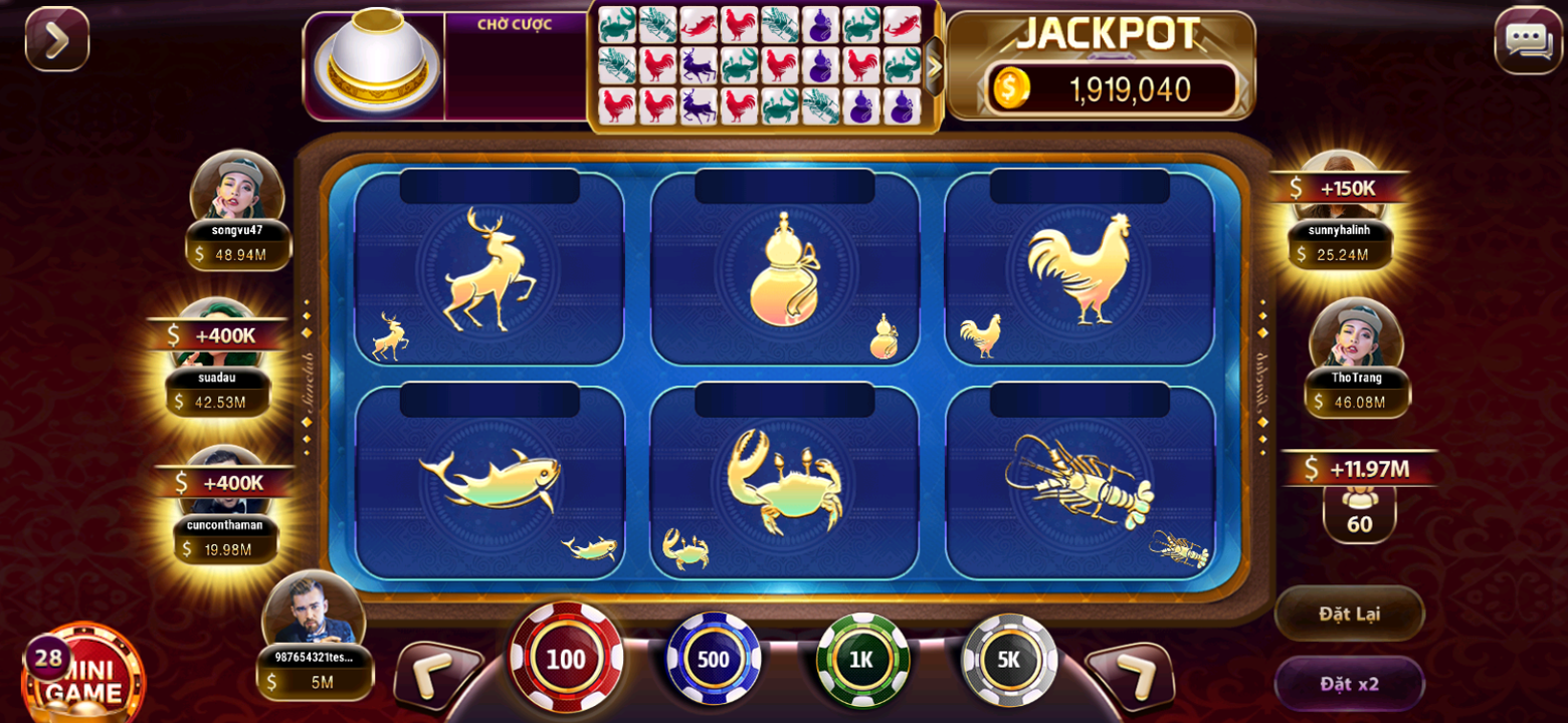 A screenshot of a classic-themed slot machine available to play on the Okgames platform.